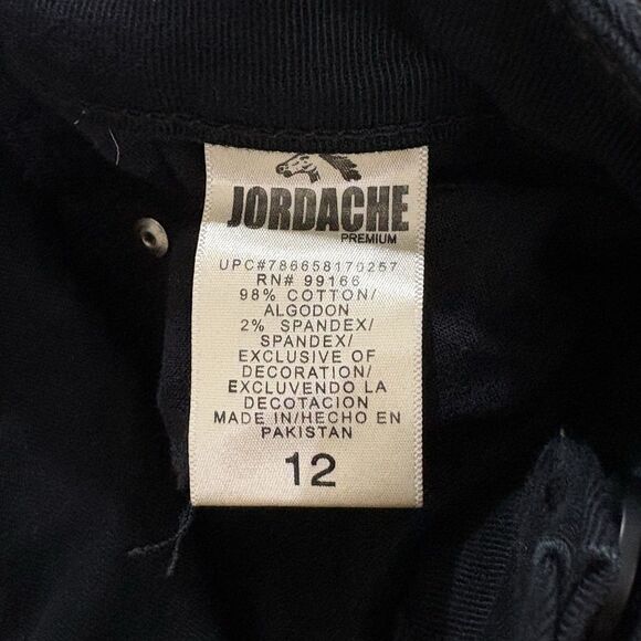 Jordache Denim Jeans Women’s 12 Black Ruby Straight Leg 5 Pocket Denim Casual - Picture 5 of 11